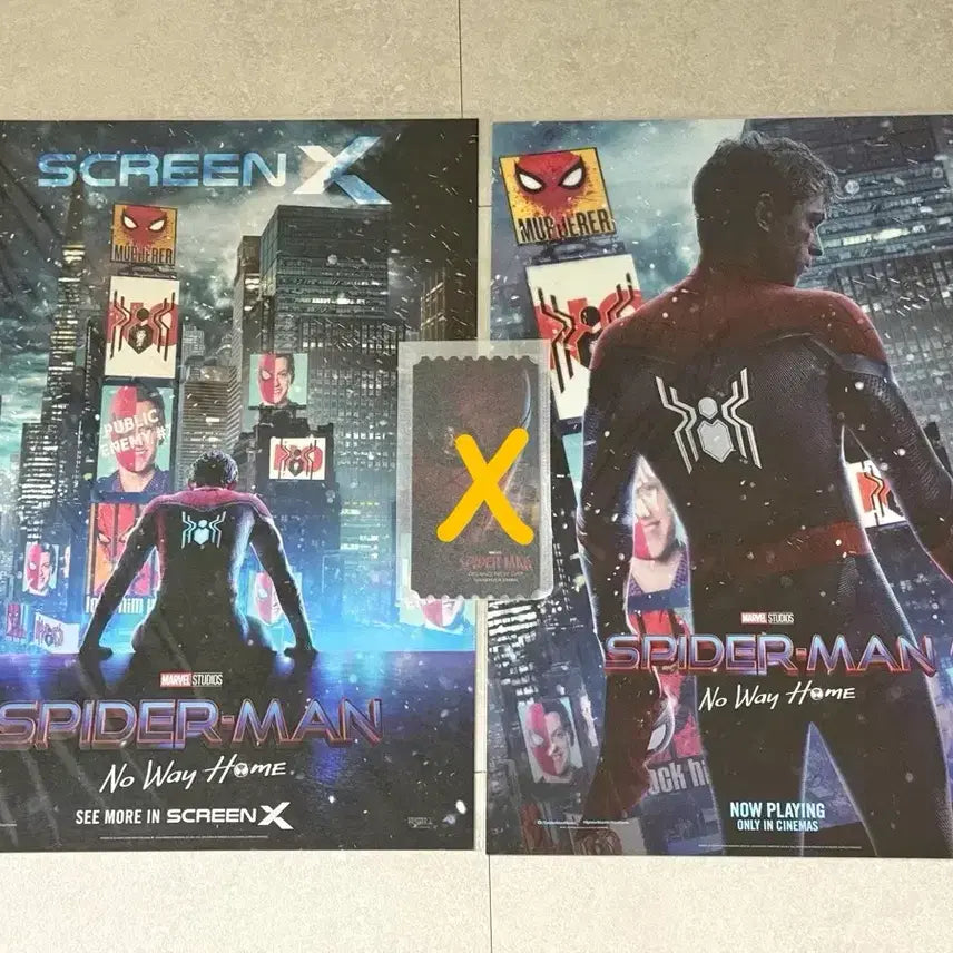 [BUNJANG] Spider-Man: No Way Home ScreenX Poster + Brand New Day OT Original Ticket Bundle / 스파이더맨 특전 노웨이홈 스크린엑스 포스터+스페셜 포스터