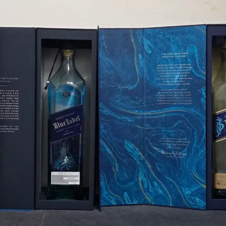 [BUNJANG] Johnnie Walker Blue Label Seoul Edition Empty Bottle with Case / 조니워커 블루라벨 서울 에디션 위스키 공병