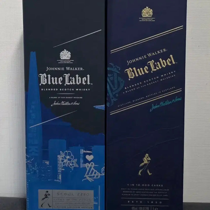 [BUNJANG] Johnnie Walker Blue Label Seoul Edition Empty Bottle with Case / 조니워커 블루라벨 서울 에디션 위스키 공병