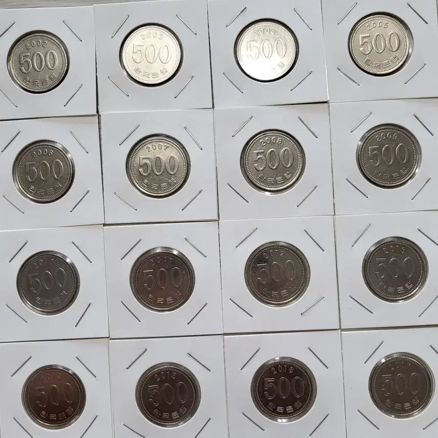 [BUNJANG] 1982-2018 Coin Collection Bundle (33 pcs) / 500원 사용제 1982 - 2018년 33개