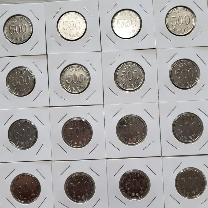 [BUNJANG] 1982-2018 Coin Collection Bundle (33 pcs) / 500원 사용제 1982 - 2018년 33개