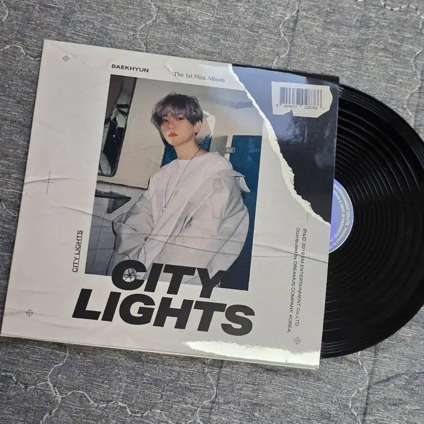 [BUNJANG] EXO Baekhyun City Lights LP Album Coaster / 엑소 백현 시티라잇 LP 앨범 코스터