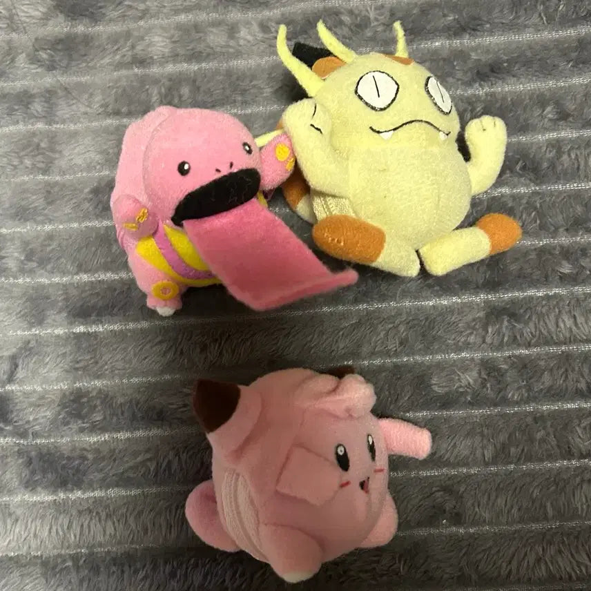 [BUNJANG] Pokemon Vintage Mascot Plush Dolls Set (Meowth, Clefairy, Lickitung) / 포켓몬스터 포켓몬 고전 마스코트 인형 내루미 냐옹이 삐삐 몬스터볼 하이퍼볼
