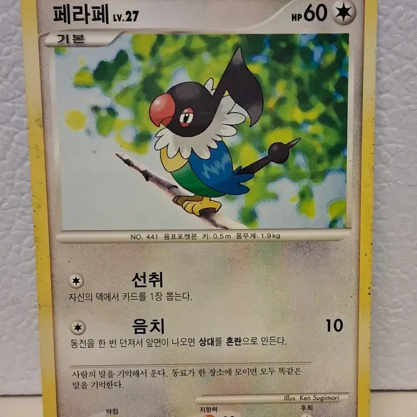 [BUNJANG] Pokemon Card 2010 DP Pelipper Single Card / 포켓몬카드 2010 DP 페라페 싱글카드