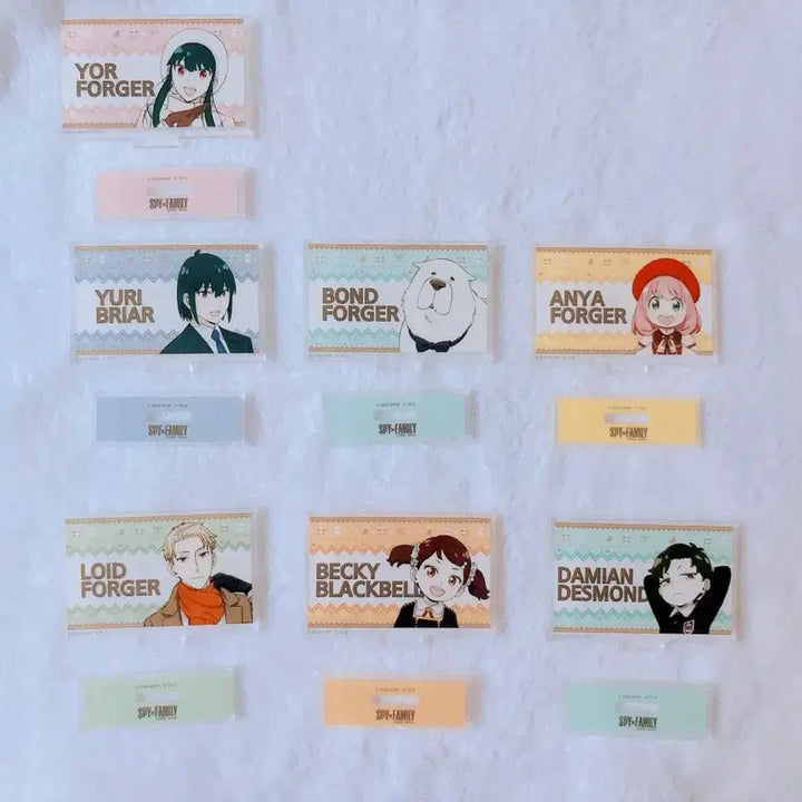 [BUNJANG] Spy x Family Code White Name Tag Acrylic Bundle / 스파이패밀리 코드 화이트 명찰 아크릴 일괄