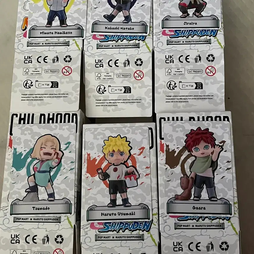[BUNJANG] Pop Mart Naruto Childhood Series Figure Set (6 Figures) / 나루토 팝마트 유년기 피규어6종 일괄판매
