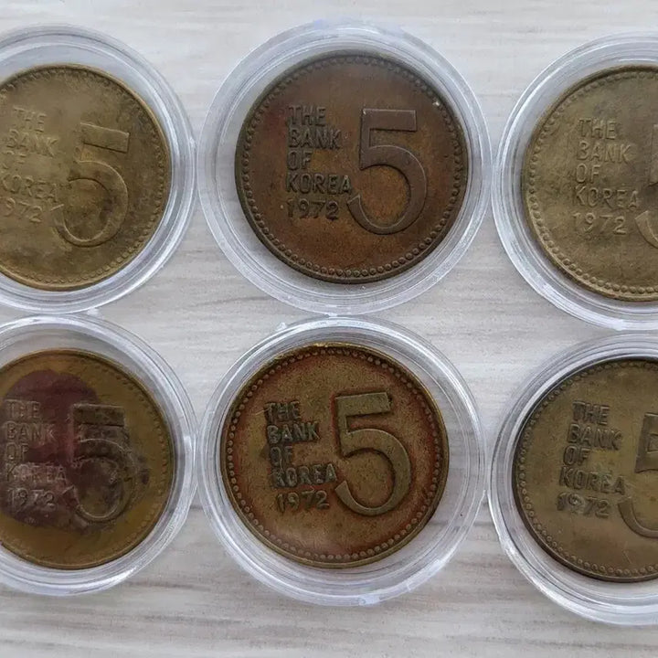 [BUNJANG] 1970-1972 5 Won Coins (25 pcs) Bundle / 1970.71.72 5원 동전 25개