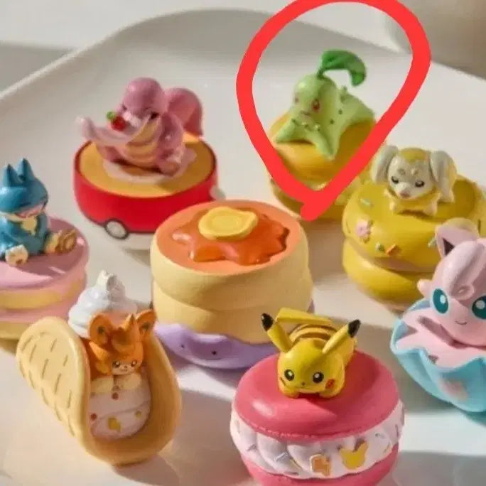 [BUNJANG] Pokemon Lazy Vacation Ottugi Gacha Chikorita Figure / 부산 포켓몬 느긋바캉스 오뚝이 가챠 판매.치코리타