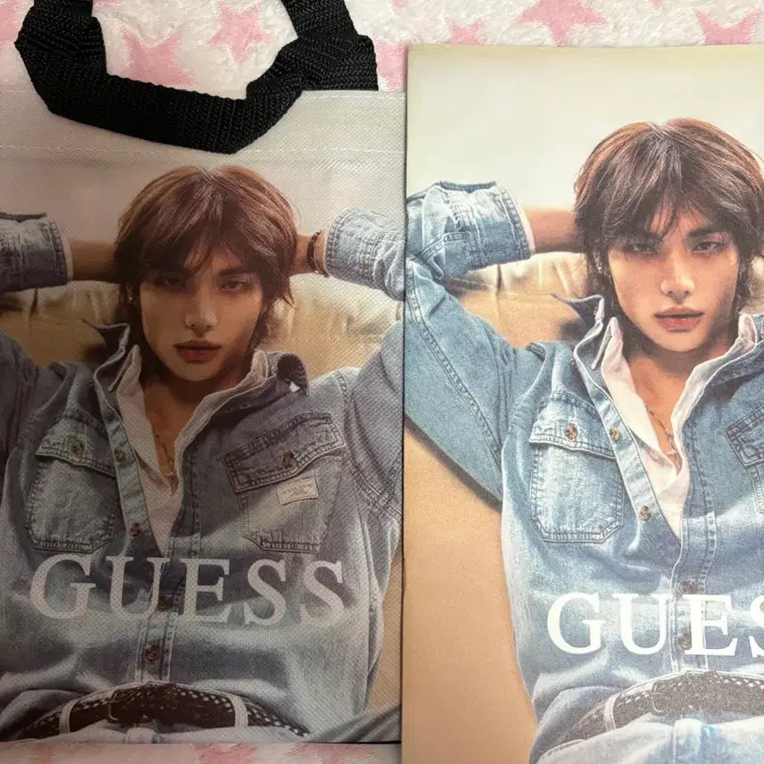 [BUNJANG] Stray Kids Hyunjin Guess Reusable Bag / 스트레이키즈 스키즈 현진 게스 화보집 리유저블백 판매