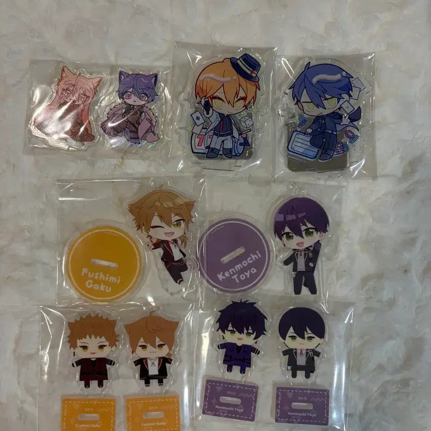 [BUNJANG] NIJISANJI NIJISHO SD Acrylic Stand + Paper Mini - Togabito Set (Kenmochi Touya, Fushimi Gaku) / 니지산지 니지소 SD 아크릴 파페 미니 비공식 켄모치 토우야 후시미 가쿠 토가비토