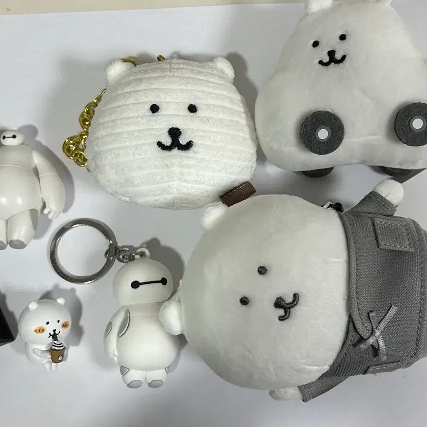[BUNJANG] Nongdamgom Big Hero 6 Baymax Monk Bear Car Keychain Bundle Set / 농담곰 빅히어로 베이맥스 가챠 인형 키링 눕담곰 스님 자동차 일괄