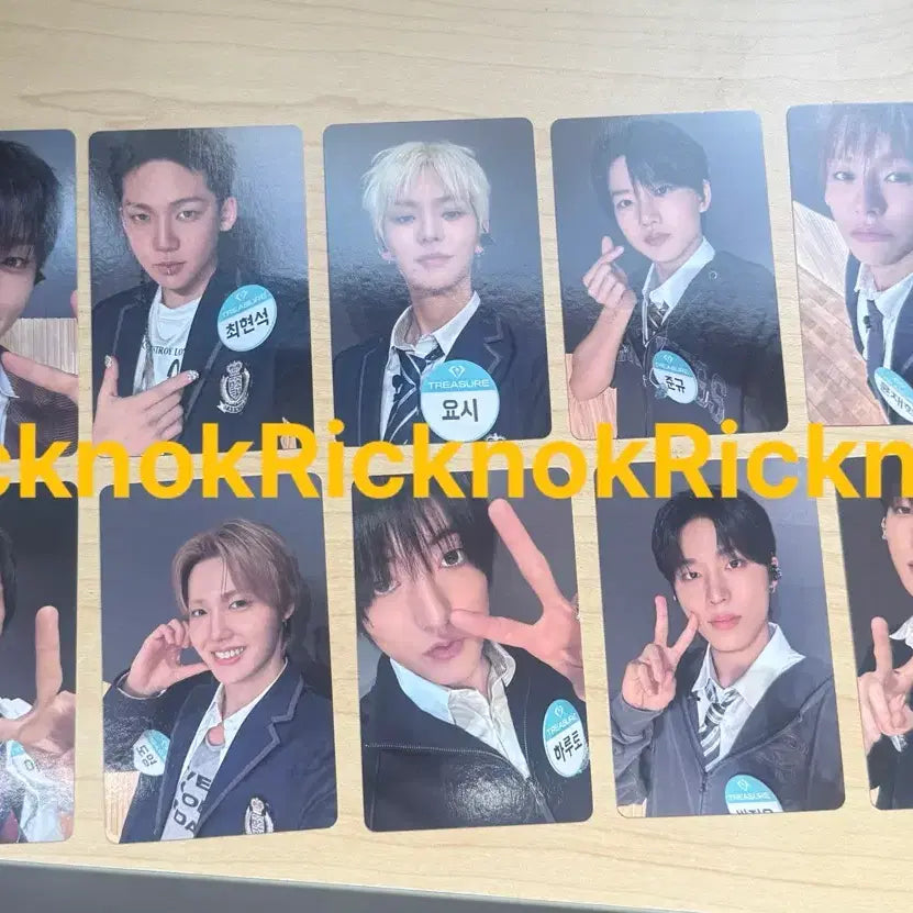 [BUNJANG] Treasure The Same Uniform Photocard Bundle Set / [10장일괄]트레저 더세임 교복 포카 포토카드 음원 스트리밍 인증 팔로우 이벤트treasure poca pc pob photocard