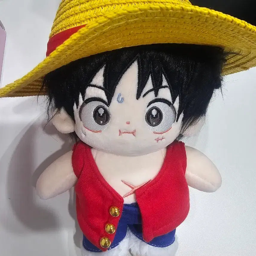[BUNJANG] One Piece Monkey D. Luffy 20cm Cotton Doll (with clothes) / 원피스 몽키 d 루피 비공굿 20cm 솜깅 팝니다.(옷 포함)