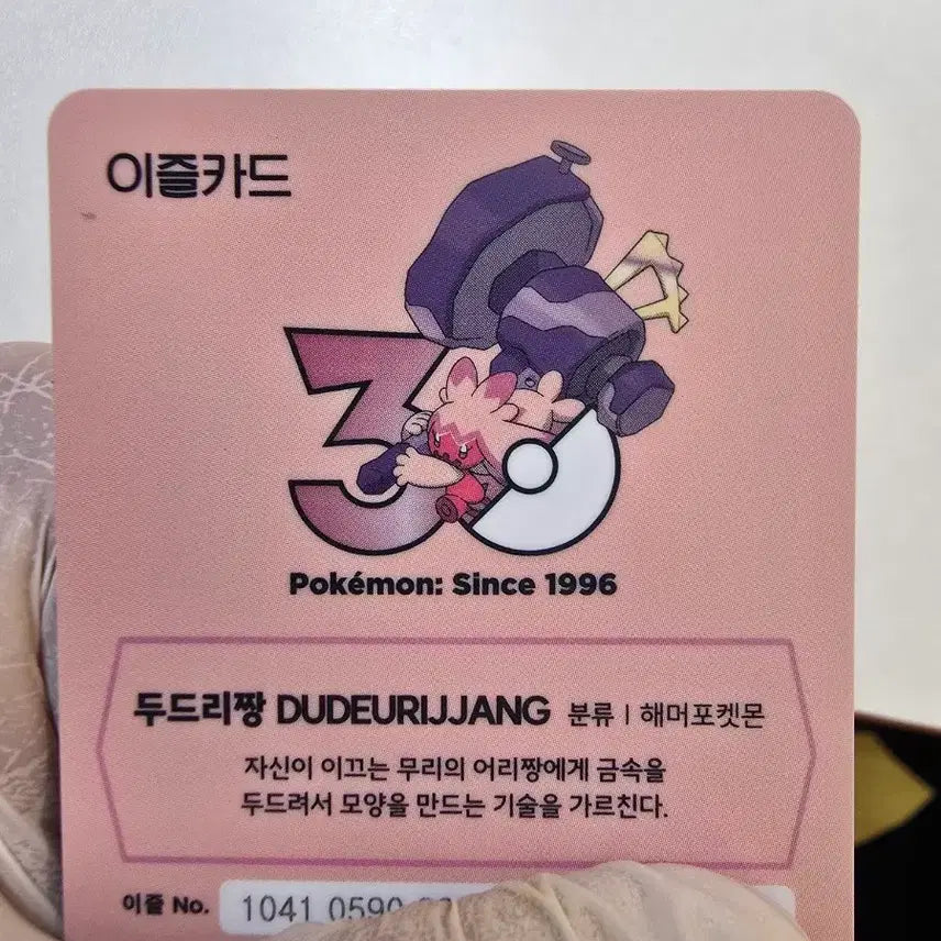 [BUNJANG] Dodri Jjang Pokemon 30th Anniversary Limited Edition Izle Transportation Card / 두드리짱 포켓몬 30주년 한정판 이즐 교통카드