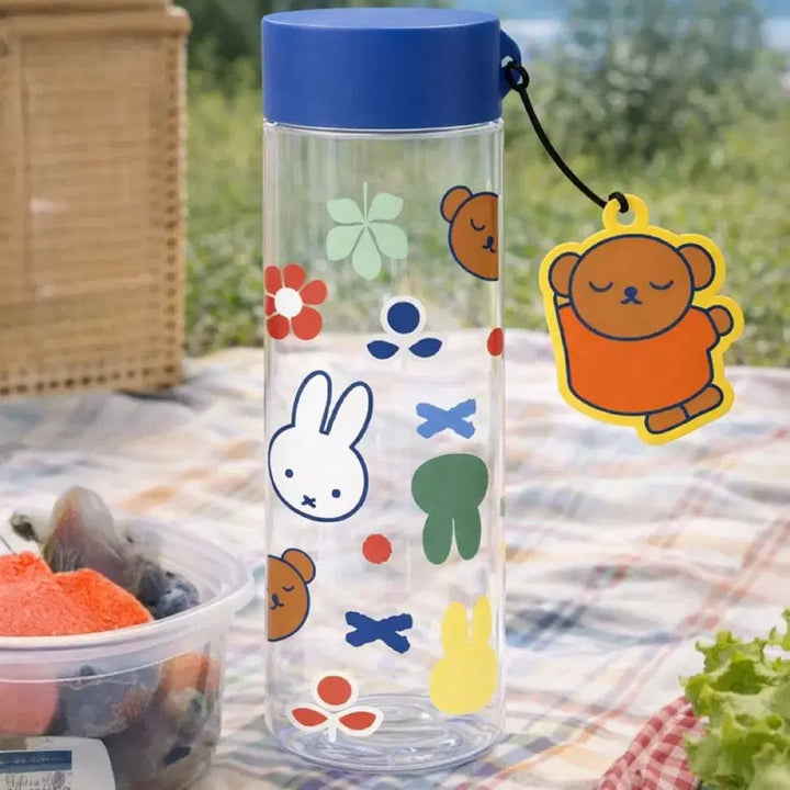 [BUNJANG] Miffy &amp; Boris 500ml Tritan Water Bottle / 미피 소프트 펜던트 클리어 트라이탄 보틀 미피 보리스 500ml