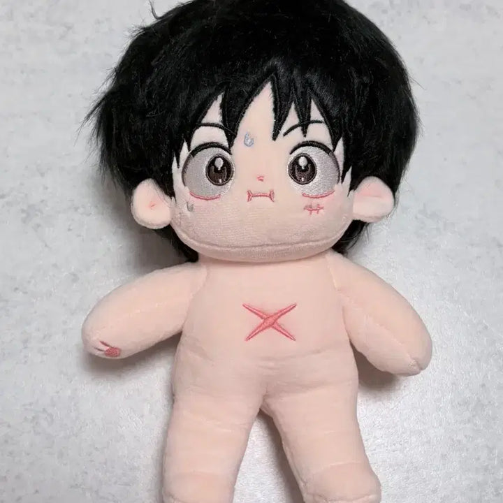 [BUNJANG] One Piece Luffy Plush Doll (20cm) with Straw Hat Outfit Set / 원피스 루피 솜인형 솜깅 뼈깅 누이 밀짚모자 옷 세트