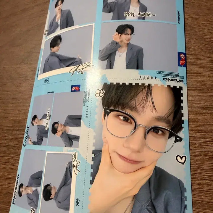 [BUNJANG] ONEUS Hwanwoong Photogray Under Frame / [반택포]원어스 포토그레이 언더 환웅 프레임