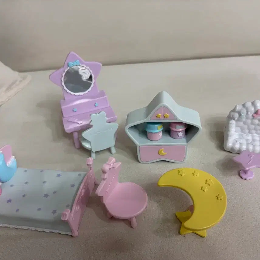 [BUNJANG] Sanrio Little Twin Stars Kiki Lala Miniature Figure / 산리오)리틀트윈스타 키키라라 미니어처 피규어