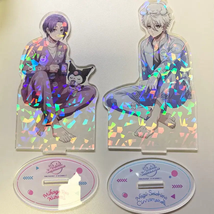 [BUNJANG] Blue Lock Nagi &amp; Reo Sanrio Hologram Acrylic Standee Bundle Set / 일괄) 블루록 나기 레오 산리오 홀로그램 아크릴 아크릴스탠드