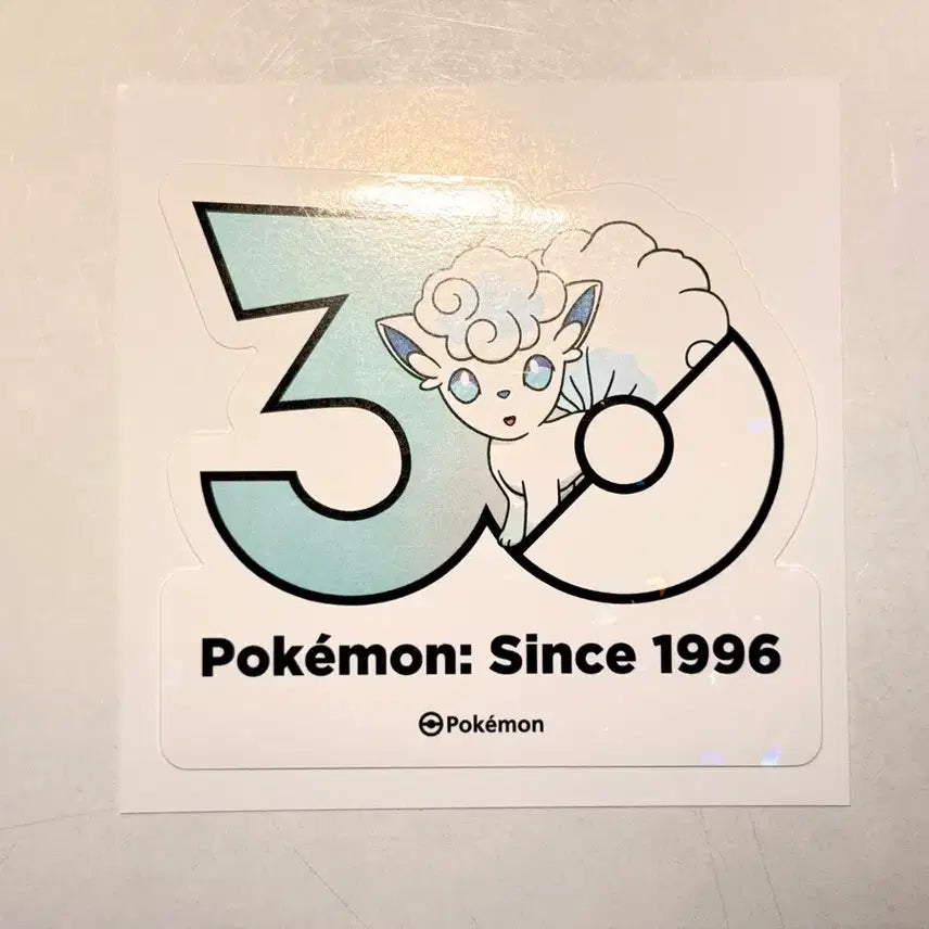 [BUNJANG] Pokemon 30th Anniversary Alolan Ninetales Logo Sticker / 포켓몬 30주년 로고 스티커 알로라 식스테일