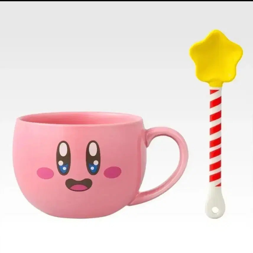 [BUNJANG] Kirby Ichiban Kuji C Prize Ceramic Mug &amp; Spoon Set (Sealed) / 미개봉ㅣ별의커비 이치방쿠지 C상 식기 머그컵 + 스푼