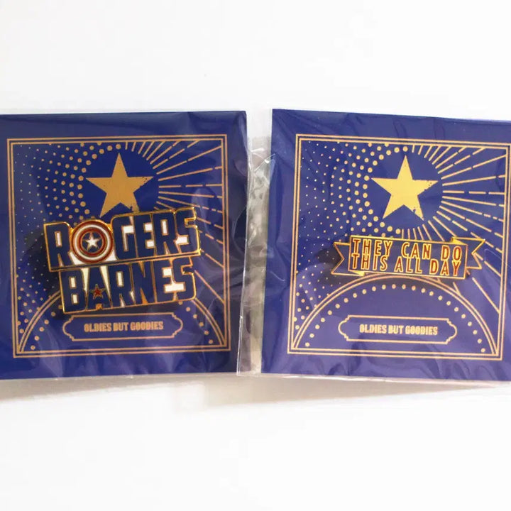 [BUNJANG] Marvel Captain America &amp; Winter Soldier 2-Set Metal Pin Badge / [새상품] 마블 캡틴 아메리카 &amp; 윈터솔져 2종 세트 (로저스 반즈 &amp; 대사) 금속 뱃지 금속 배지