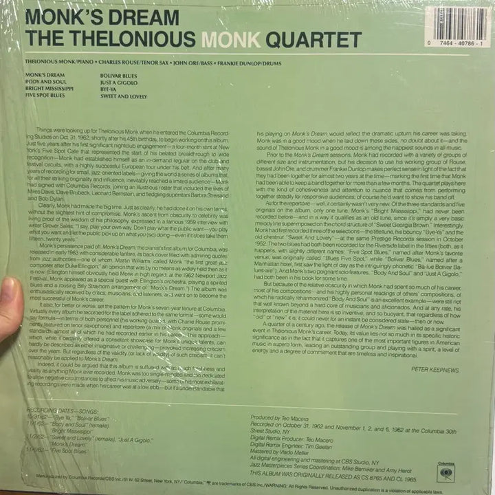 [BUNJANG] Thelonious Monk Jazz LP - Monk&