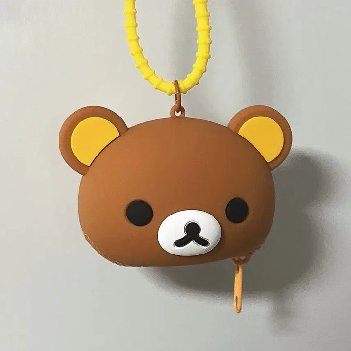 [BUNJANG] Rilakkuma Face Silicone Pouch Keyring / 리락쿠마 실리콘 파우치 키링