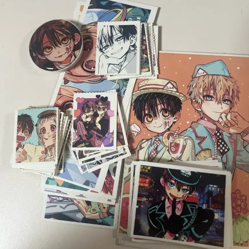 [BUNJANG] Jibaku Shonen Hanako-kun Merchandise Bundle - Postcards, Stamps, Grip Tok / 지박소년 하나코군 굿즈 일괄 판매 지류 엽서 우표 그립톡