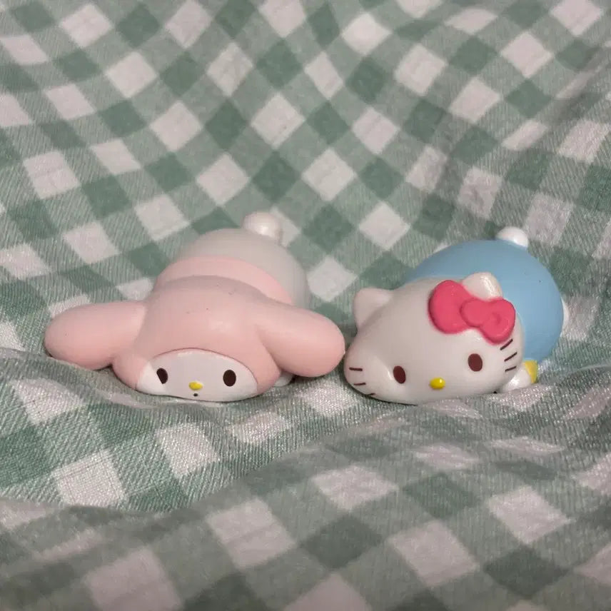 [BUNJANG] Sanrio Fluffy Narumaro Gacha Figures My Melody &amp; Hello Kitty Bundle Set / 산리오 후뉴마루 가챠 피규어 마이멜로디 헬로키티 일괄