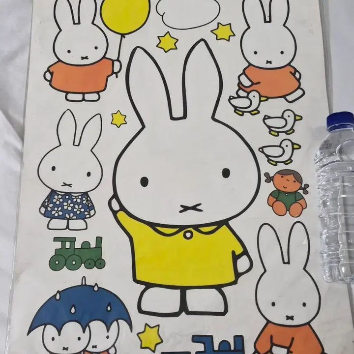 [BUNJANG] Miffy Unitech Large Sticker / 고전문구 미피 유니테크 대형 스티커