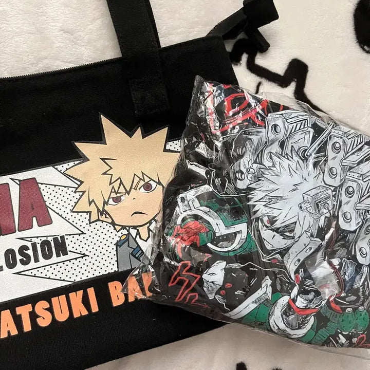 [BUNJANG] Katsuki Bakugo Bag and T-shirt Set / 바쿠고 가방, 티셔츠
