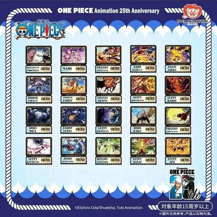 [BUNJANG] One Piece 25th Anniversary Hologram Ticket Card Set (20 Types) / 원피스 25주년 기념 홀로그램 티켓 카드 20종