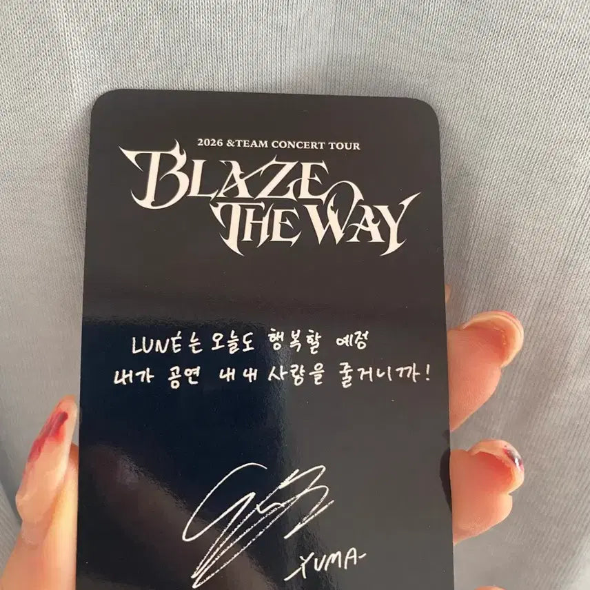 [BUNJANG] Yuma Blaze The Way Incheon Concert Rene Zone Photocard / 유마 인천콘 르네존 포카