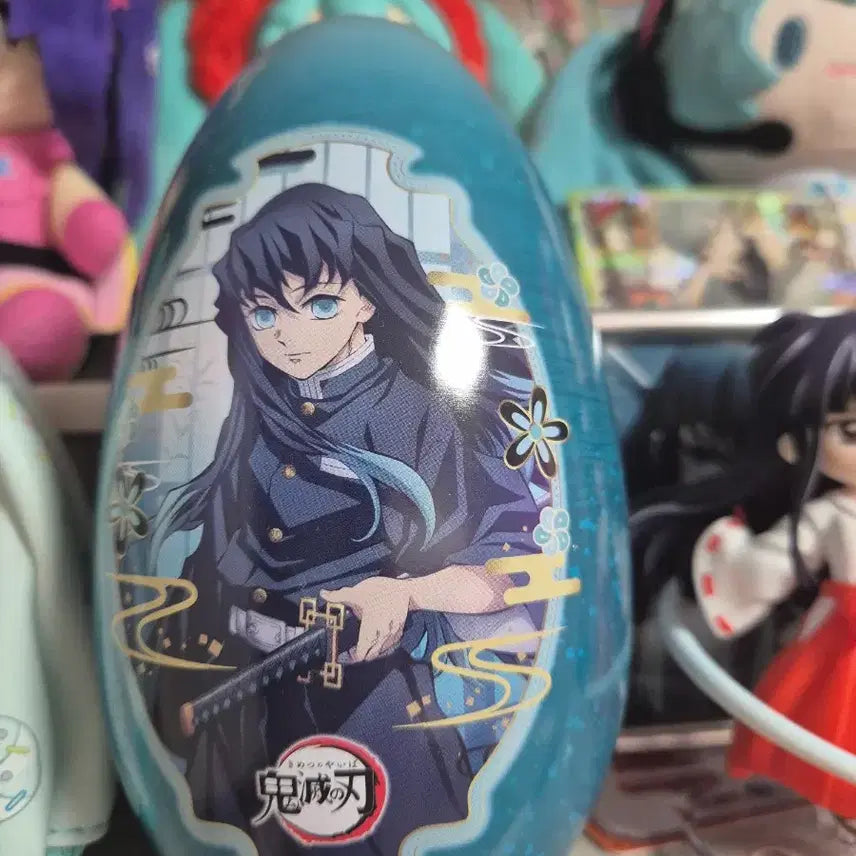 [BUNJANG] Demon Slayer Tokito Muichiro Pouch &amp; Egg Tin Case Set / 귀멸의 칼날 토키토 무이치로 파우치 &amp; 에그 틴케이스