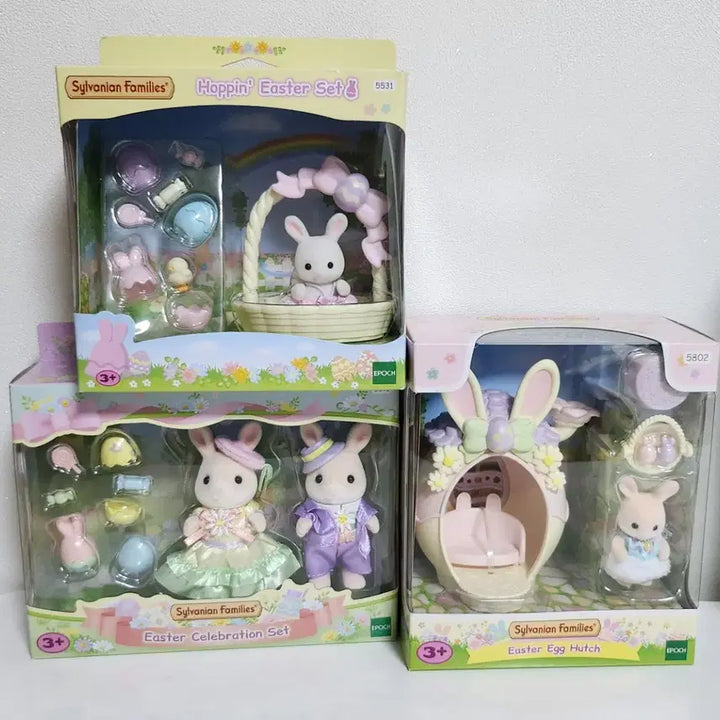 [BUNJANG] Sylvanian Families Easter 3-Set Rabbit Dolls / 실바니안 패밀리 이스터 3종세트