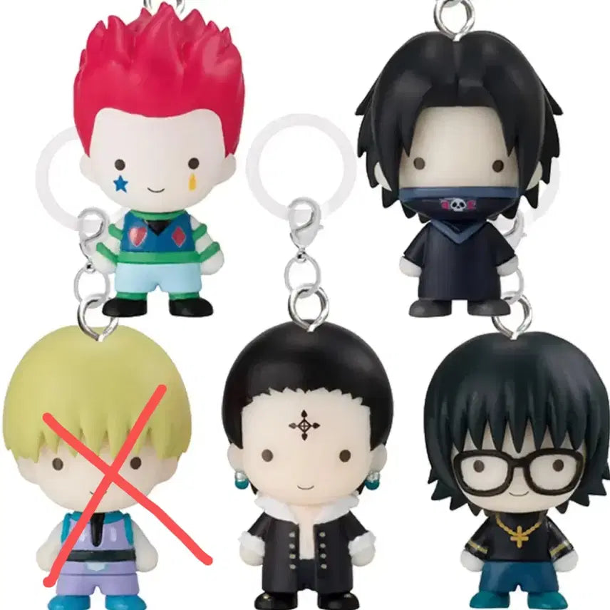 [BUNJANG] Hunter x Hunter Phantom Troupe Chrollo Hisoka Shizuku Kalluto Keyring / 헌터X헌터 환영여단 메지루시 클로로 히소카 시즈크 샤르나크