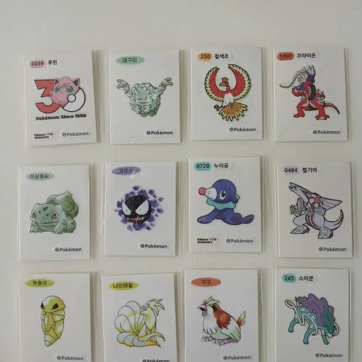 [BUNJANG] Pokemon Stickers Bundle Set (12 pcs) / 포켓몬 띠부실교환/판매