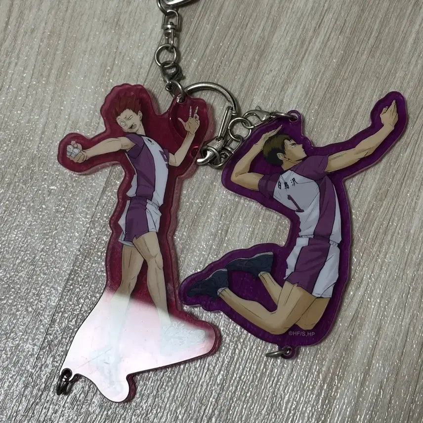 [BUNJANG] Haikyu!! Connecting Acrylic Charm Keychains - Ushijima &amp; Tendou Bundle Set / 하이큐 연결 아크릴참 키링 일괄 우시지마 텐도