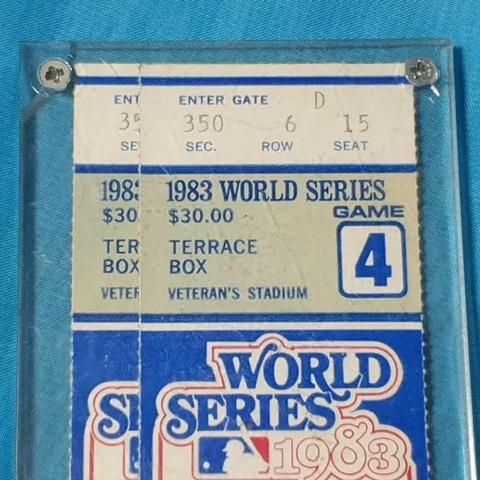 [BUNJANG] 1983 World Series Ticket Stub Set / 수집기타 1983년 미국 월드시리즈 입장권 사용권2매