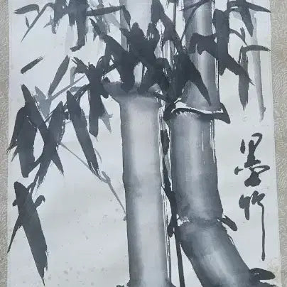 [BUNJANG] Chinese Bamboo Ink Painting Scroll / 중국  대나무 수묵화 족자