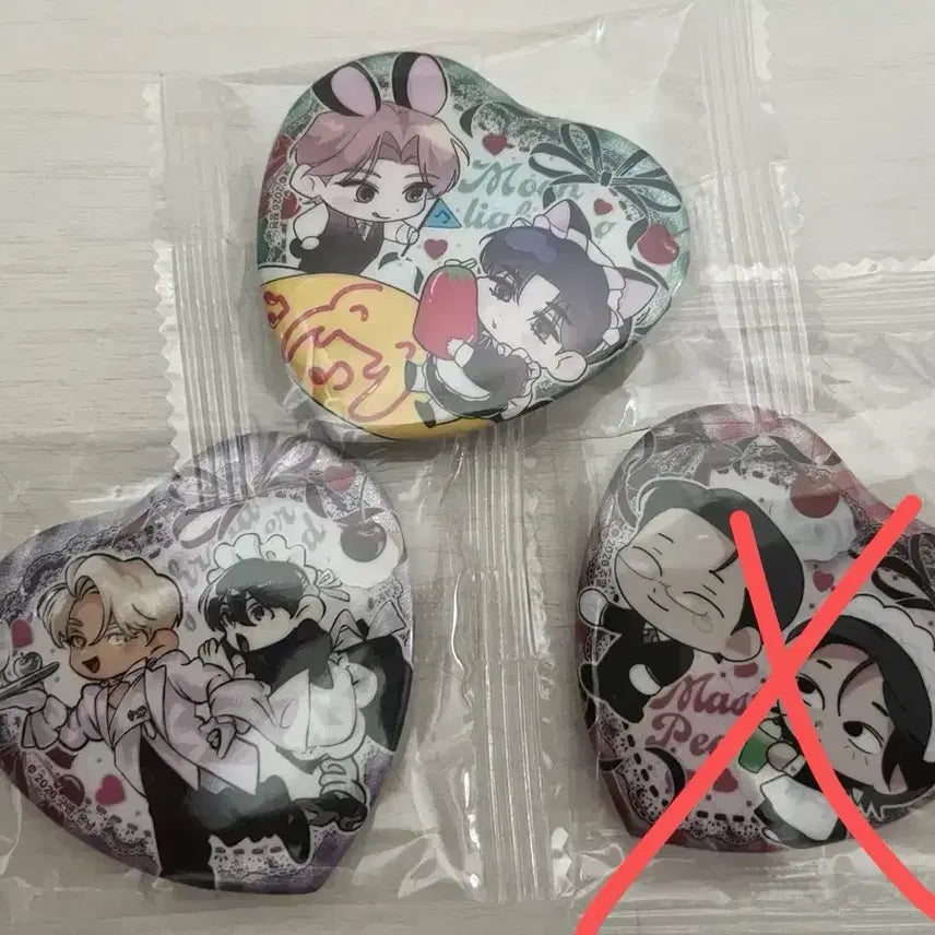 [BUNJANG] SinGyeol [Night is Soft] Rebom Heart Badge / 신결, 밤은 부드러워라 레봄 하트 캔뱃지