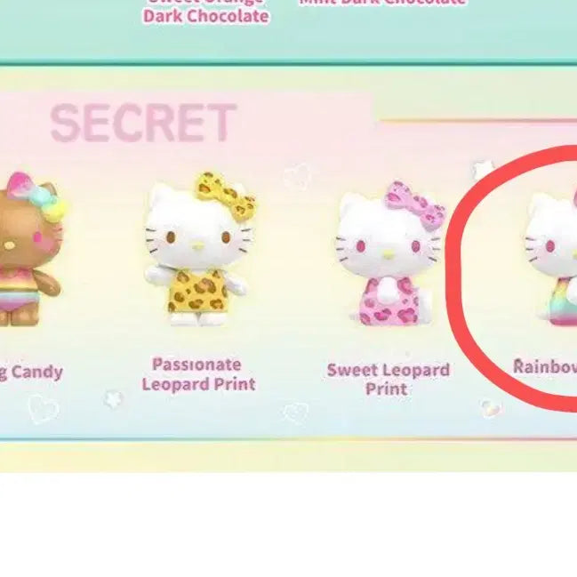 [BUNJANG] Sanrio Top Toy Rainbow Candy Kitty Figure / 산리오 탑토이 레인보우 캔디 키티 헬로키티 피규어