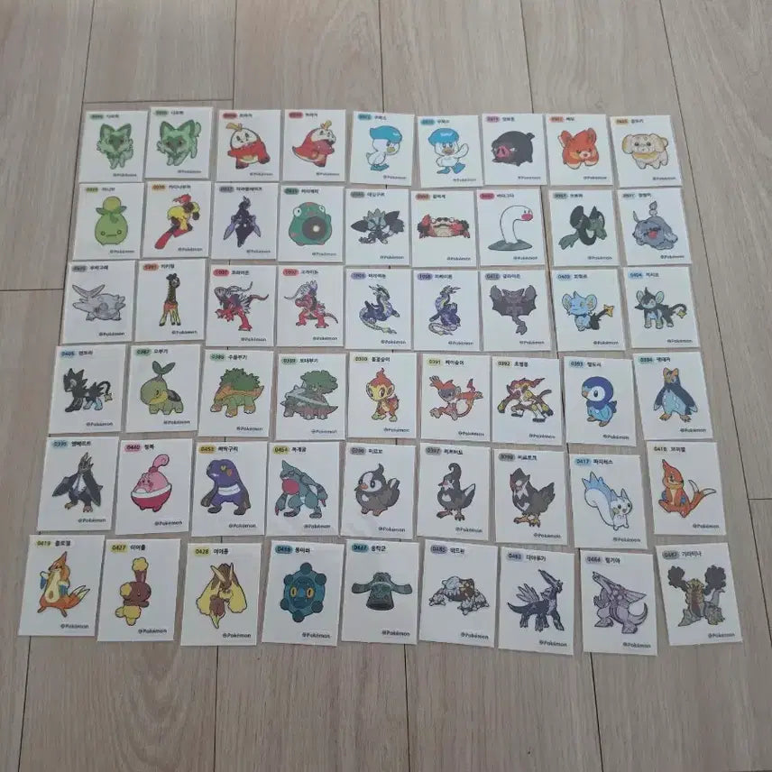 [BUNJANG] Pokemon Stickers Generation 4 &amp; 9 Bundle Set (54/55) / 포켓몬 띠부씰 4, 9세대 55종중 54종을 일괄 판매합니다