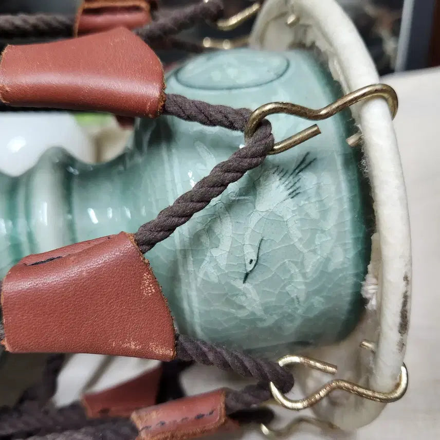 [BUNJANG] Goryeo Celadon Crane and Cloud Decorated Ceramic Janggu / 고려정자 운학문 도자기장구
