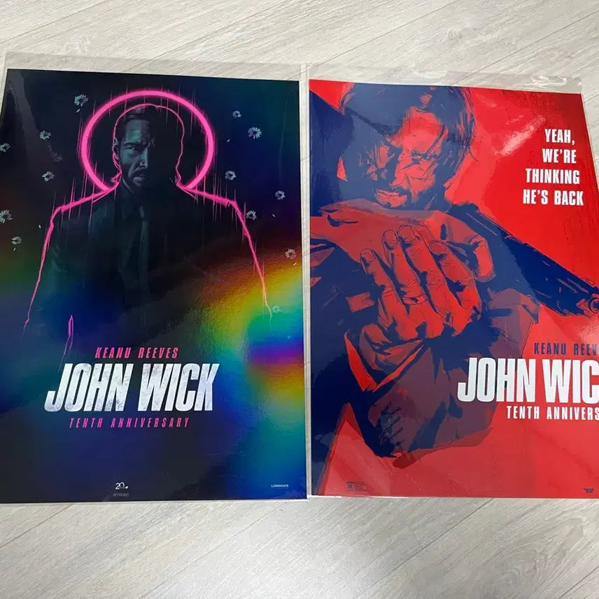 [BUNJANG] John Wick 10th Anniversary Re-release Lotte Cinema Movie Poster Set (2 Types) / 존윅 10주년 재개봉 롯데시네마 영화포스터 2종