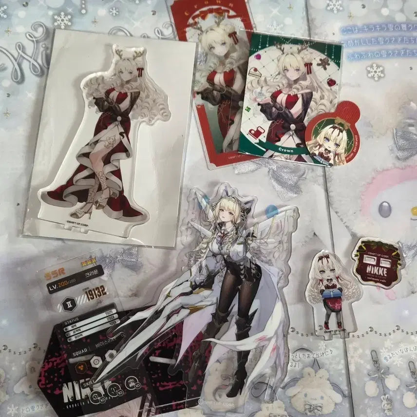 [BUNJANG] Nikke Crown Acrylic Stand &amp; Paper Goods Bundle Set / 니케 크라운 아크릴 스탠드, 지류 굿즈 일괄