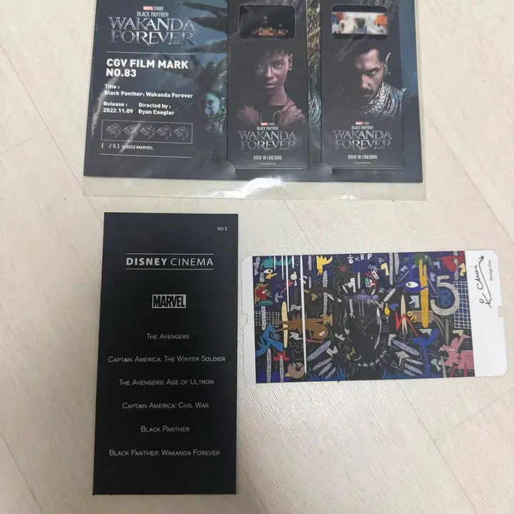 [BUNJANG] Black Panther Film Mark &amp; Disney Cinema Original Ticket OT / 블랙팬서 필름마크 &amp; 디즈니 시네마 블랙팬서 디자인 오리지널 티켓 오티