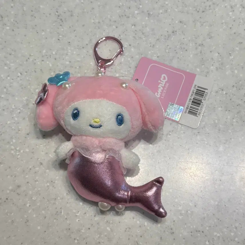 [BUNJANG] Sanrio My Melody Mermaid Keychain Bag Charm / 마이멜로디 정품 머메이드 인어 키링 새상품 가방걸이