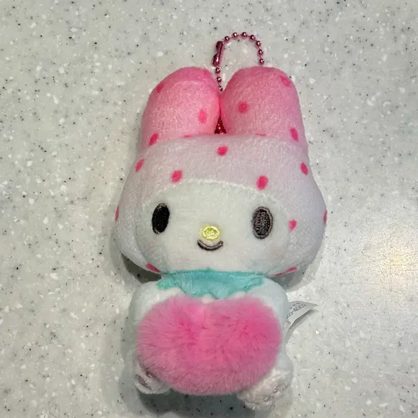 [BUNJANG] My Melody 30th Anniversary Strawberry Plush Keychain / 마이멜로디 30주년 인형 키링